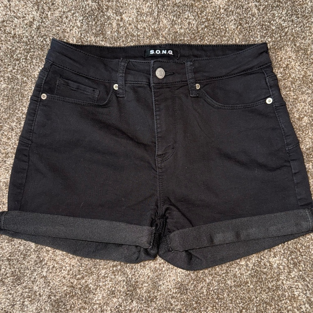 Women's Black Denim Shorts Size 9